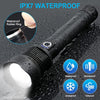 Torches led Super Bright, 250000 High Lumens Rechargeable Torch, XHP90.2 Tactical Flashlights, Powerful LED Torch with IPX7 Waterproof, 5 Lighting Modes, Zoomable, for Camping Emergency