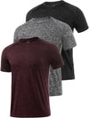 3 Pack Men's Dry Fit T Shirt Moisture Wicking Athletic Tees Exercise Fitness Activewear Short Sleeves Gym Workout Top