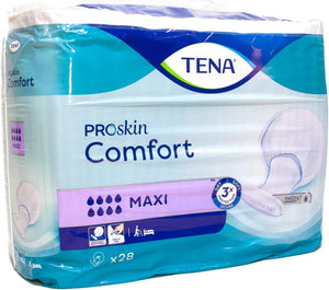 2 x  Comfort Maxi Absorbent Incontinence Pads - Dry Feel, Large Shaped Pads (2400 ml) - Pack of 28