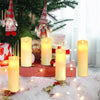 Flameless Candles 13/14/16/18/20cm Set of 5 Realistic Dancing LED Flickering Wick for Parties,Home,Public Elegant Events, Battery Powered, 10-Key Remote Control, Ivory Color.