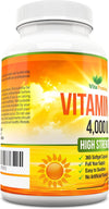 Vitamin D 4,000 IU Softgels, Maximum Strength Vitamin D3 Supplement, 365 Easy to Swallow Tablets - Full Year Supply