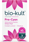 Pro-Cyan Multi-Action Probiotic Bacterial Formulation with Cranberry Extract and Vitamin A, Pack of 45 Capsules