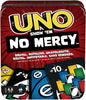 UNO No Mercy Card Game in Storage & Travel Tin for Kids, Adults & Family Night with Extra Cards, Special Rules & Tougher Penalties, HXT57