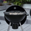 Portable Charcoal BBQ Round Kettle 47.5 cm, Adjustable Vent, Integrated Thermometer, Charcoal Barbecue, Stand & 2 Wheels with Chrome Grill, GFKTBBQ, 60x51x90