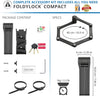 FoldyLock Compact Folding Bike Lock - Award Winning Patented High Security Cut Proof Bicycle Lock - Heavy Duty Anti Theft Smart Secure Guard with Key and Case for Bikes or Scooters - 85 cm
