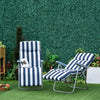 Reclining Garden Chair Set of 2, 5-Level Adjustable Zero Gravity Chairs with Cushions, Folding Sun Lounger Garden Recliner Chairs with Armrests for Outdoor, Patio, Blue