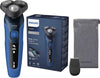 Shaver Series 5000, Wet and Dry Electric Shaver, ComfortTech blades 360°, Contour Heads, Advanced Display, SmartClick Precision Trimmer, S5466/18 For Unisex-Adults