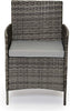 Luxurious  Grey Rattan 4 Seater Garden Furniture Set - Perfect for Indoor and Outdoor Relaxation
