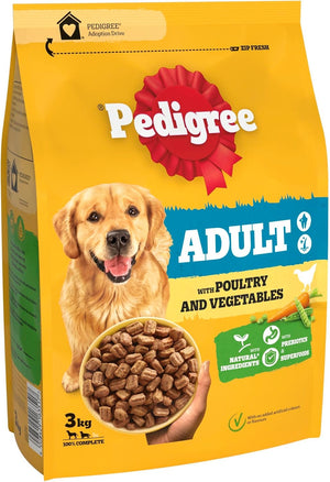 Complete Dog Dry Food for Dogs with Poultry and Vegetable 3 x 3 kg