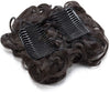 Short Combs Messy Curly Wavy Hair Extensions Bun Piece Up Do Drawstring Ponytail Clip in Comb Hair Extensions Chignon Dark brown