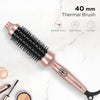 Thermal Brush, 40 mm Heated Round Brush, Ionic Hot Brush Create Shinier & Smoother Curls, Fast Heating, Dual Voltage, 60Mins Auto Shut Down, Gold