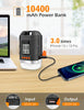 LED Camping Lantern Rechargeable Camping Power Bank Running 350Hrs, LCD Screen 4 Light Mode LED Tent Light, Waterproof Outdoor Working Light for Power Cuts Emergency Fishing Hiking
