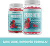 Probiotic Gummies with Vitamin C and Folic Acid | 5 Billion CFU Probiotics | Gut Health, Digestion, & Immune System Support | Gluten-Free, Non-GMO, Berry Flavor | 60 ct.