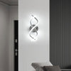 Wall Lamp LED Chrome Modern Elegant Spiral Indoor Wall Lights for Bedside Bedroom Living Room Hallway Wall Lighting Fixture Cool White Light 24W