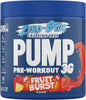 Pump Zero Pre Workout - Zero Stim, Caffeine Free, Energy & Performance (375g - 25 Servings) (Fruit Burst)