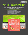 Creatine Gummies 5000mg 120 Gummies for Men & Women - Creatine Monohydrate Gummies - Peach Flavoured Creatine - Pre Workout Gym Supplement - with B12 Vitamins, L-Taurine, Betaine & Alpha GPC