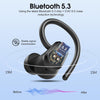 Wireless Earbuds, Bluetooth 5.3 Headphones with 4 ENC Noise Canceling Mic, 50H Stereo Dual LED Display Ear Buds, Sport Wireless Earphones with Earhooks, IP7 Waterproof Wireless Headphones for Running