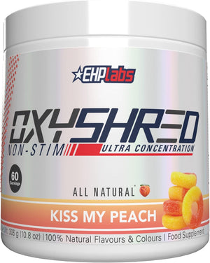 OxyShred Non Stimulant Thermogenic Pre Workout Powder & Shredding Supplement - Pre Workout Powder with L Glutamine & Acetyl L Carnitine, Energy Boost Drink - Peach, 60 Servings