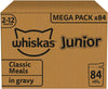 Junior Classic Selection in Gravy 84 Pouches, Wet Kitten & Cat Food, Selection of Beef, Lamb, Chicken & Poultry, Megapack (84 x 85 g)