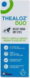 Thealoz Duo Eye Drops - Rapid & Long-Lasting Relief for Dry, Tired & Sore Eyes | Gentle, Preservative-Free Formula | Suitable for Contact Lens Wearers | Pack of 2 x 10ml (600 Drops)