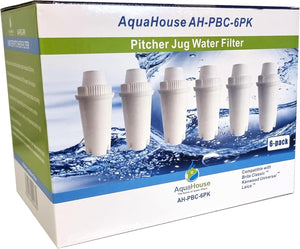 6x AH-PBC Compatible filter for BRITA Classic Water Filter Cartridge jugs, Universal Classic Jug Filter