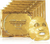 24K Gold Gel Collagen Facial Masks, Face Mask For Anti Aging, Whitening, Puffiness, Anti Wrinkle, Moisturizing, Deep Tissue Rejuvenation and Hydrates Skin, Spring Summer Cool Feel (10 PACK)