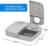 2 Meal Automatic Feeder, Built-in Timers, BPA Free Food Bowl, Suitable for Dry Food,Grey