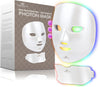 LED Face & Neck Mask by  | Skin Rejuvenation | LED Therapy Photon Mask | 7 Colors | Anti Aging | Acne Spot Removal | Reduce Wrinkles | Anti-inflammation | Brightening Skincare Mask