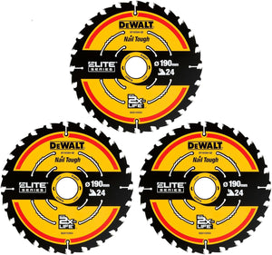 DT10399-QZ Circular saw blades 3-piece pack 190 x 30