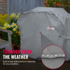 BBQ Grill Cover Cover fits Weber, Brinkmann, Char Broil, Outback and more - Large Barbeque Cover Waterproof, Rip-Proof, UV Resistant Heavy Duty Barbecue Cover (152 x 71 x 112 cm), Grey