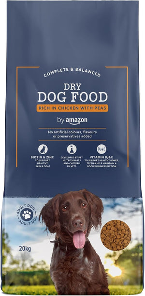 - Complete Dry Dog Food for Adult Dogs, Rich in Chicken with Peas, 1 Pack of 20kg