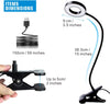 USB LED Desk Lamp Clip On Light, 3 Light Mode 10 Dimmable Brightness Eye Caring Book Adjustable for Reading Studying Working Video Conference Lighting (Black)