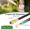 Expandable Garden Hose Pipe, Upgraded 3-Layer Latex No-Kink Flexible Water Hose, 3/4"&1/2" Metal Connectors, 10 Function Spray Nozzle 100ft/30m