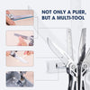 Multi-Tool, 21 in 1 Multitools Pliers with Rope Cutter, Can Opener, Screwdriver, EDC Tools for Camping, Outdoor Activities, Repairing (Shiny)