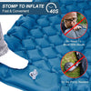 Self Inflating Camping Mat, 9CM Portable Ultralight Inflatable Sleeping Mat with Foot Pump and Pillow, Compact Waterproof Connectable Double Camping Mattress for Hiking, Backpacking