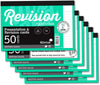 Revision Card Study Bulk Pack | 6 x 50 A6 (6x4”) White Lined Luxpad Silvine Revision Cards