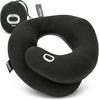 Neck Pillow for Travel Provides Double Support to The Head, Neck, and Chin in Any Sleeping Position on Flights, Car, and at Home, Comfortable Airplane Travel Pillow, Size X- Large, Black