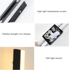 Modern LED Wall Lights Indoor, 16W Acrylic LED Wall Light Warm White 3000K, Long LED Sconce Wall Light, Wall Sconce Lights for Bedroom Living Room Corridor Hallway (Black)