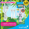 WildOnes Kids Electric Rechargeable Toothbrush Penguin, 1 Handle, 3 Brush Head, USB Charging Cable, for Ages 0-10 (Penguin)