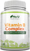 Vitamin B Complex High Strength - 180 Vegan Tablets - 6 Month Supply - Contains All 8 B Vitamins in 1 Tablet - Vitamins B1, B2, B3, B5, B6, B12, Biotin & Folic Acid -