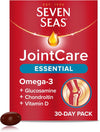 JointCare Essential, with Omega-3, Glucosamine, Chondroitin, Vitamins C and D, Manganese and Zinc, Food Supplements, 30-Day Pack