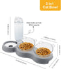 Cat Bowls with Stand Tilted 15° Detachable 3 in 1 Cat Food Bowls Cat Water and Food Bowls Anti-Spill and Adjustable Cat Feeding Bowl Pet Bowl for Cats and Dogs