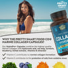 Powerful Marine Collagen Tablets - with Hyaluronic Acid, Biotin & Blueberry - 1400MG Complex - Hydrolysed Type 1 - with Vitamins & Minerals - 90 Capsules - Made in The UK by