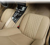 Car Seat Cover PU Leather,Full Wrapping Edge,Protector for Front Seat Bottom (53×52 cm)(1Piece,Beige)