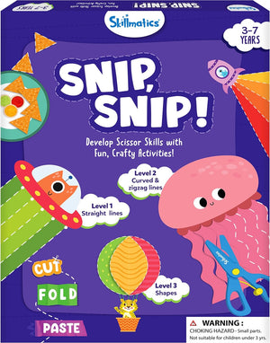 Art & Craft Activity Kit - Snip, Snip, Develop Scissor Skills, Stocking Stuffers, Craft Kits, Gifts for Ages 3, 4, 5, 6, 7