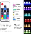 Under Cabinet Kitchen Lights with Remote Control,LED Colour Changing RGB 12V Ultra Slim Under Cupboard Kitchen Lights Pulg in,Under Counter Lights Christmas Xmas Ambiance Decoration(6 Pack)