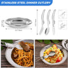 Camping Cookware Set Non-Stick Pot and Pan Set with Kettle, Stainless Steel Utensils Mess Kit, Cups Plates Knives Spoons Forks for Outdoor Cooking