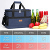 Soft Cooler Bag with Hard Liner, Large Insulated Picnic Lunch Bag Box Soft-Sided Cooling Bag for Camping/BBQ/Family Outdoor Activities