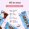 Protein Bar 12pcs no added sugar, low carb (3.5g), rich in fibre, low calories, 12pcs fitness chocolate protein bar, no flour and palm oil, 12x50g coconut flavor