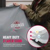 BBQ Grill Cover Cover fits Weber, Brinkmann, Char Broil, Outback and more - Large Barbeque Cover Waterproof, Rip-Proof, UV Resistant Heavy Duty Barbecue Cover (152 x 71 x 112 cm), Grey